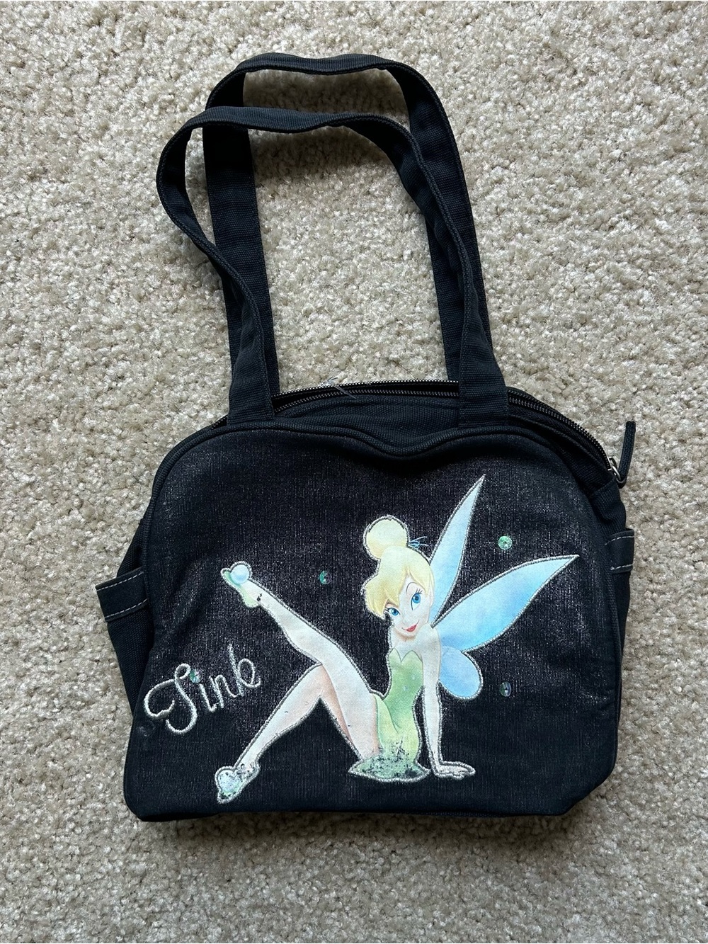 Disney Tinkerbell black handbag with graphic